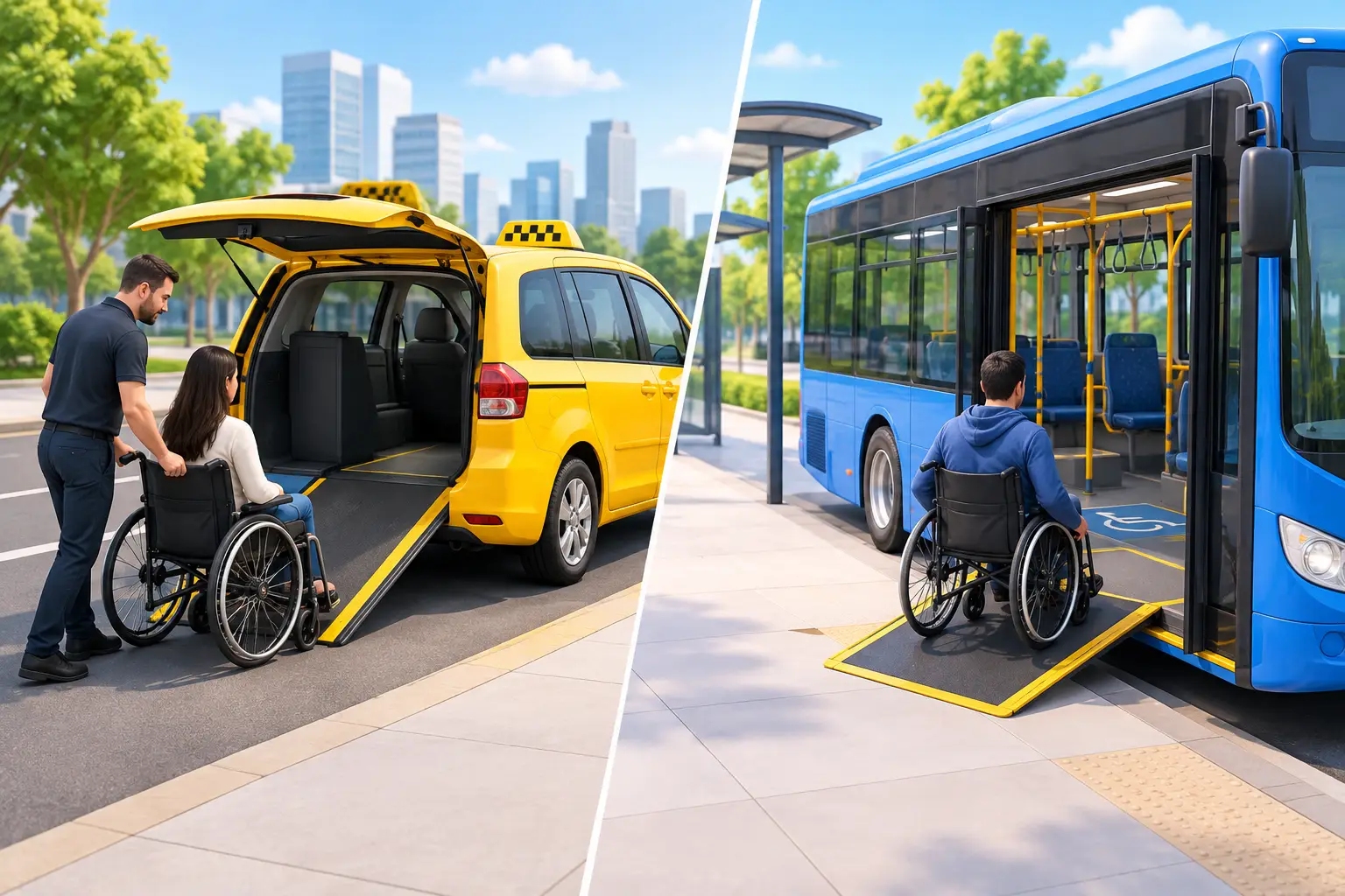 Wheelchair Taxi Versus Accessible Bus Choices